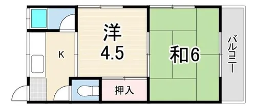 カーサ山手【2階】の間取り