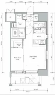 ネストピア天神東Ⅲ【7階】の間取り