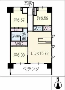セレスト上社【9階】の間取り