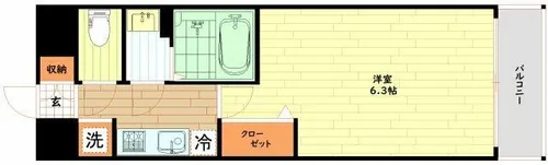 大阪府大阪市中央区内淡路町1丁目【マンション】の間取り