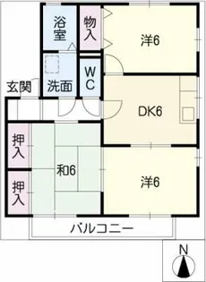 サニーフラット岡【2階】の間取り
