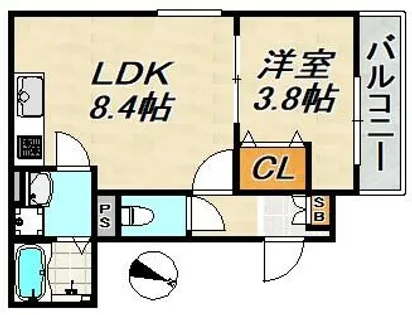 D porta ewer【3階】の間取り