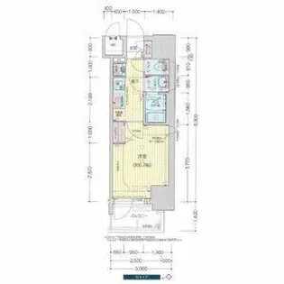 プレサンス新栄アーバンフロー【8階】の間取り