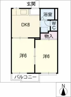 グリンピアA【2階】の間取り