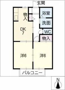 ディアス・ブライト【1階】の間取り