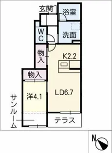 アステール【1階】の間取り