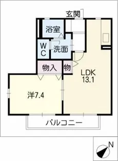 キュンティア【1階】の間取り