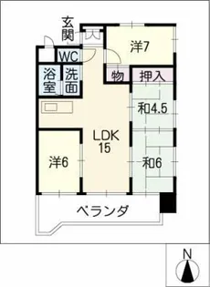 上原マンション【5階】の間取り