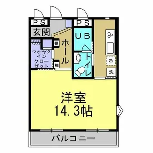 パークメゾン【1A号室】の間取り