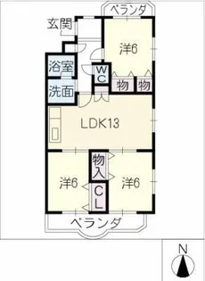ベルメゾン青山【3階】の間取り