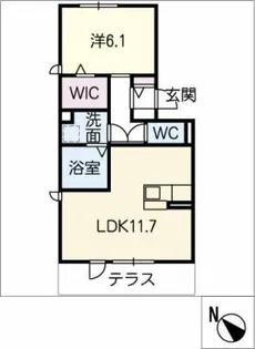 ファミール太鼓田【1階】の間取り