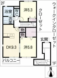 ユ-&アイ青山【2階】の間取り