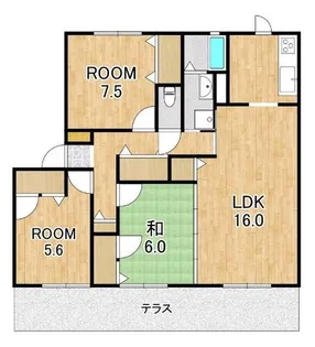 エクセラン膳所B棟【1階】の間取り