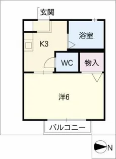 カーサ前田【2階】の間取り