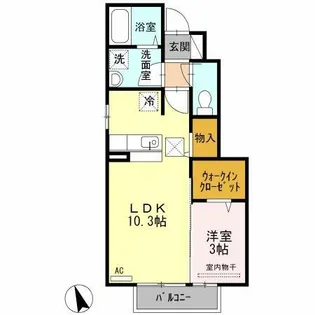 福岡県北九州市戸畑区土取町【アパート】の間取り