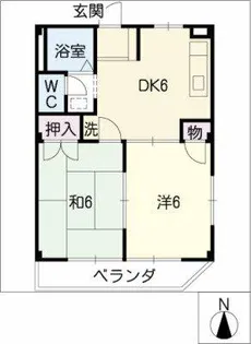 エポックハイツ【2階】の間取り