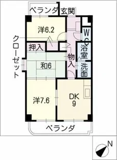 メゾンボー隅田【5階】の間取り