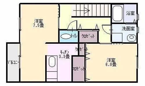ヴィラ・クローバー【2階】の間取り