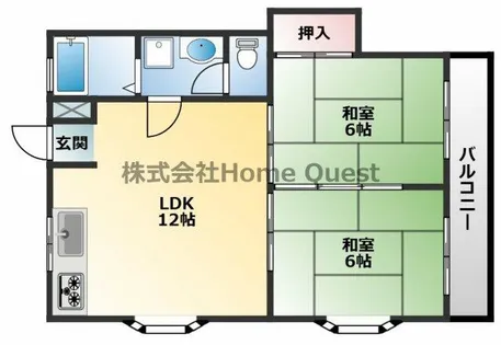 ニュータウン中田【2階】の間取り