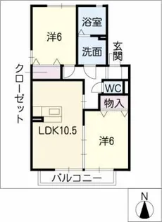 リヴェールA【2階】の間取り