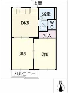 ドミール旭【2階】の間取り