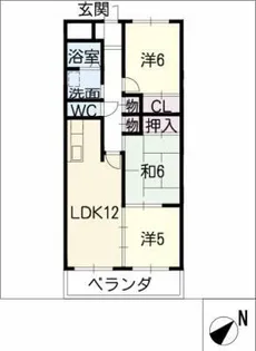 ルイナール高針【5階】の間取り