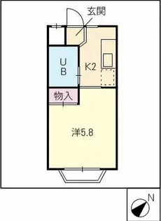 ひまわり名和【2階】の間取り