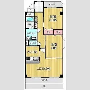 フォンティーヌⅡ【1階】の間取り