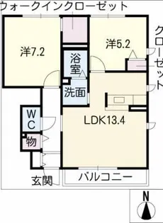 アルファハウス一里山【1階】の間取り