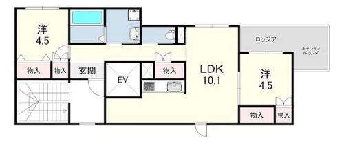 グランエール【3階】の間取り