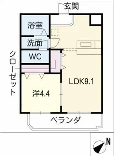 レスポワール【3階】の間取り