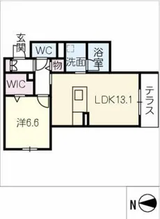 LUXE童子の杜【1階】の間取り