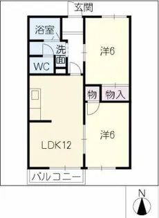 エステート平池A【1階】の間取り