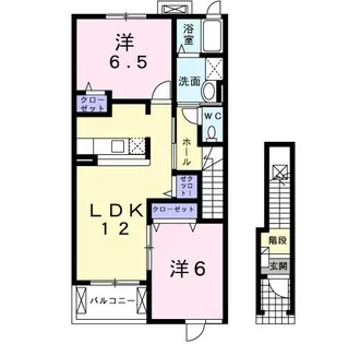 メゾンH.K.3【2階】の間取り