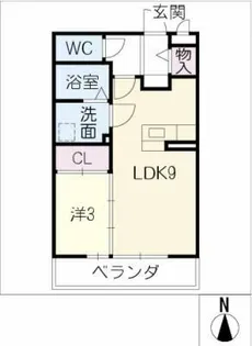 エスペランサ下林【1階】の間取り