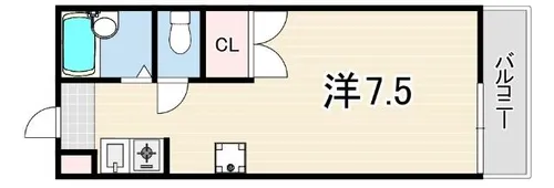 プチシャトー王塚【2階】の間取り