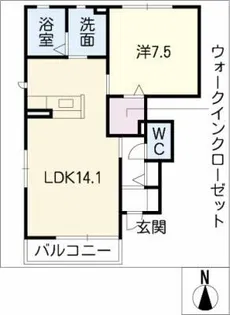 WELL・F B【1階】の間取り