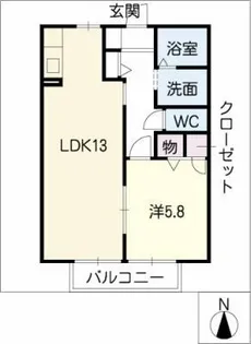 ドエル武路【2階】の間取り