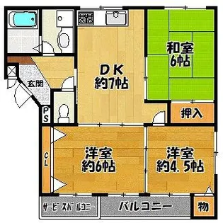 グリーンヒルⅡ【2階】の間取り