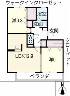 プリオーレ日進 A棟【1階】の間取り