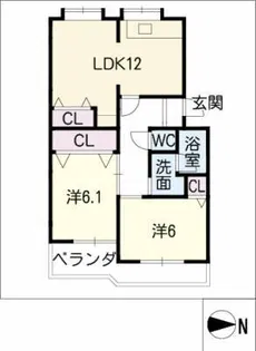 ハイツしらい【3階】の間取り