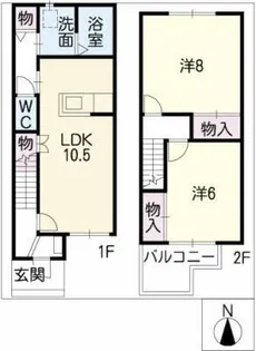 千里夢Ⅱ【2階】の間取り