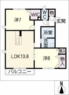フォレナ B棟【1階】の間取り