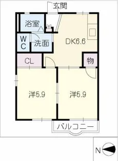 グリーンヒルズ【2階】の間取り