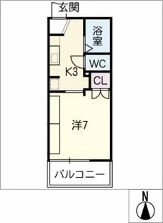 タウニーナイトウ【1階】の間取り