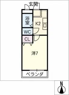 キャッスル長久手【1階】の間取り