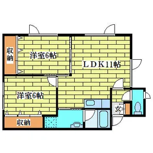 ノースヒル73【202号室】の間取り