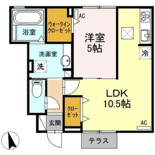 メゾン エスポワール【101号室】の間取り