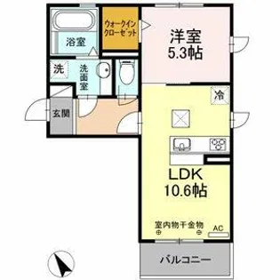 グリーンヒル柏森【1階】の間取り