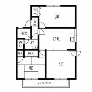 ベルデ・ヒル C棟【C201号室】の間取り